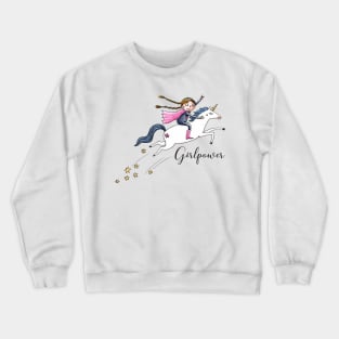 Girlpower - Einhorn - Unicorn Crewneck Sweatshirt